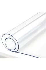 Şeffaf Pvc Masa Örtüsü 2.4ml Kalınlığında 120cm Eninde 100cm Boyunda Şeffaf