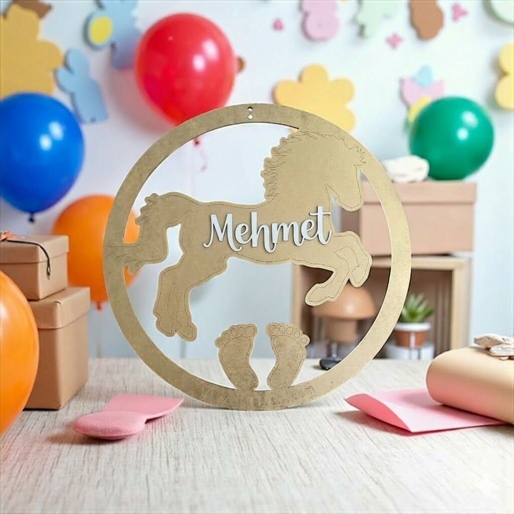 Hoş Geldin Yenidoğan Bebek Kapı Süsü Bebek Kapı Süsü