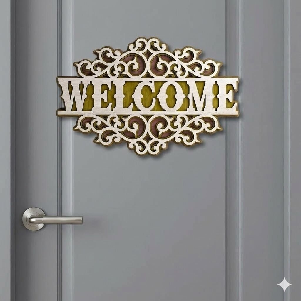 Hoş Geldiniz Welcome Kapı Süsü Kapı Dekoru