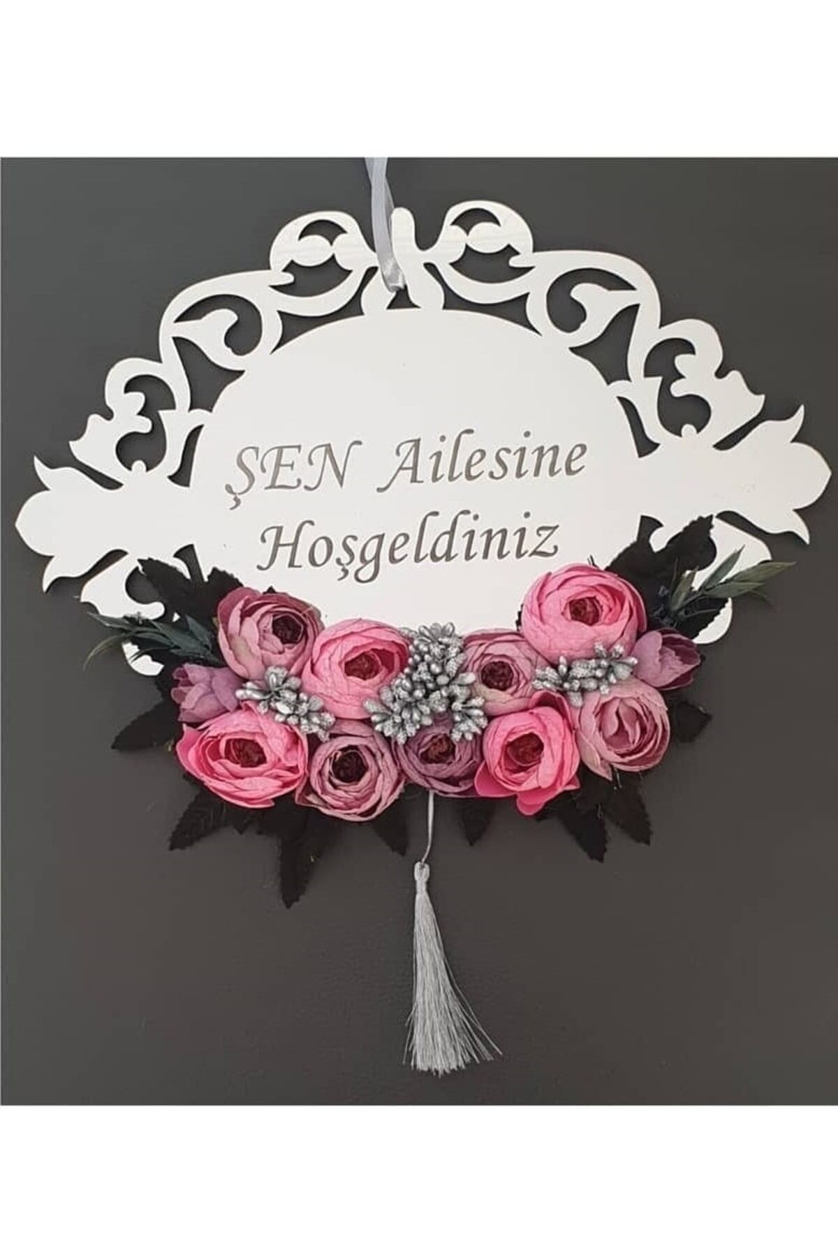 Ahşap Kapı Süsü Isimli Kapı Aksesuarı Duvar Dekoru