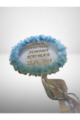 Isme Özel Deri Tef Lazer Gül İle Süslenmiş Sünnet Tefi Vurmalı Çalgı Müzik Aleti