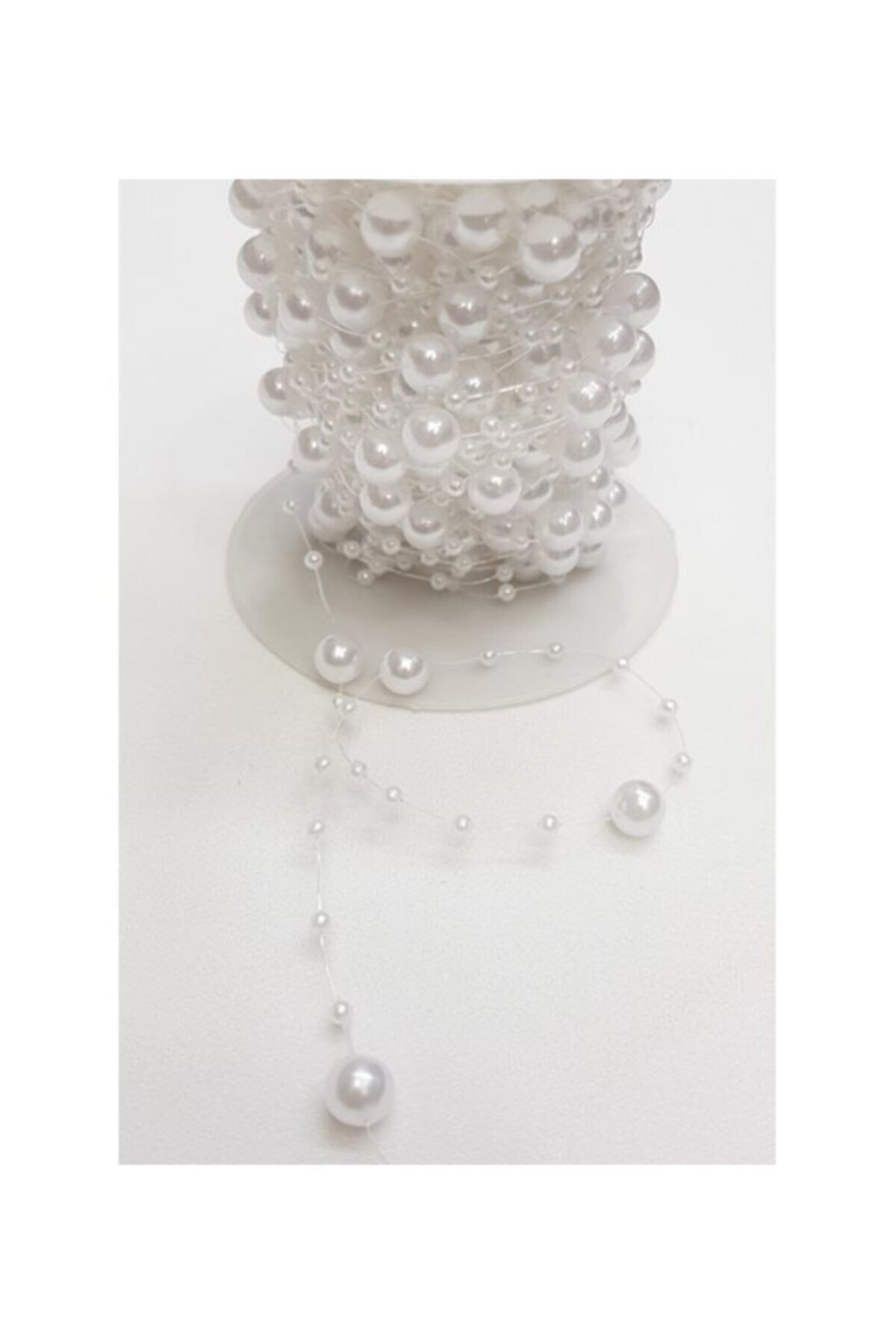 Saçaklı Misinalı Inci 20 Metre Ekru