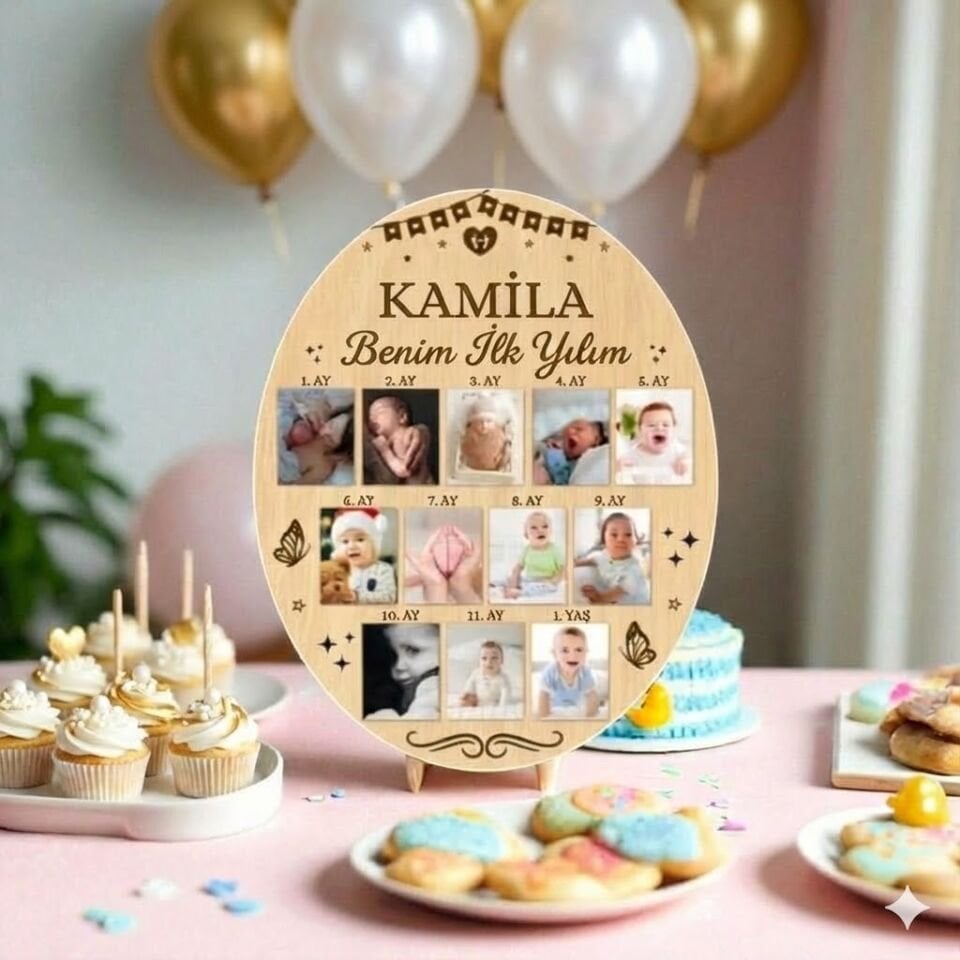 Hoş Geldin Yenidoğan Bebek Süsü Masa Üstü İsimlik