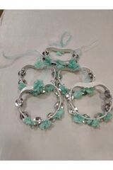 Tef Kına Gecesi Kına Malzemesi Lazer Güllü Kurdaleli Tef 5 ADET