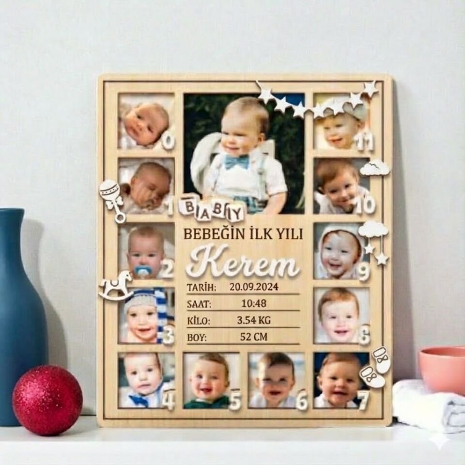 Hoş Geldin Yenidoğan Bebek Süsü Masa Üstü İsimlik