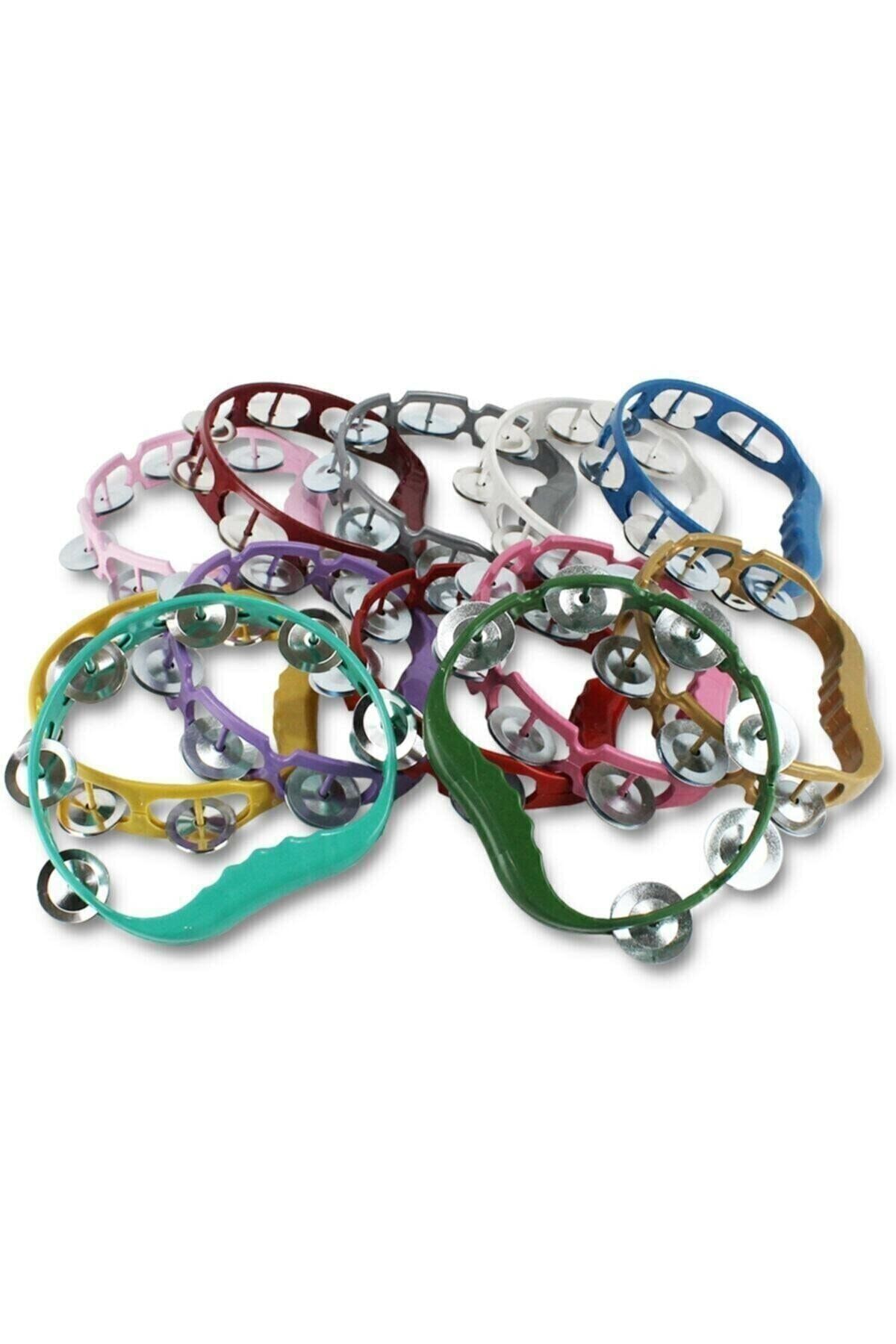 10 Adet Renkli Tef Def Kına Tefi Zilli Tef Kına Gecesi Malzemesi