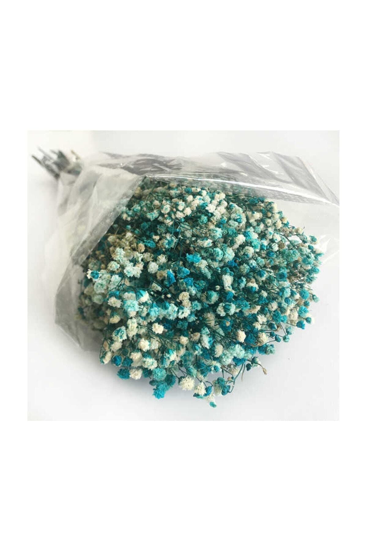 1 Demet Doğal Cipso Çiçek Kırmızı ( 18 Cm * 40 Cm ) ( 50 gram) Parti Süslemeleri Turkuaz