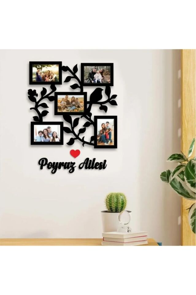 İsimli Aile Fotoğraf Çerçevesi, Dekor Duvar Çerçeve